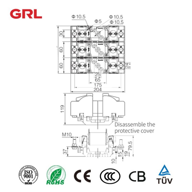 Série DNF1-1-3P porte-fusibles automobiles NH1 lien de fusible