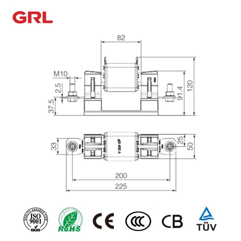 Fuse en ligne série DNF2 – 2 NH2 Lien de fusion