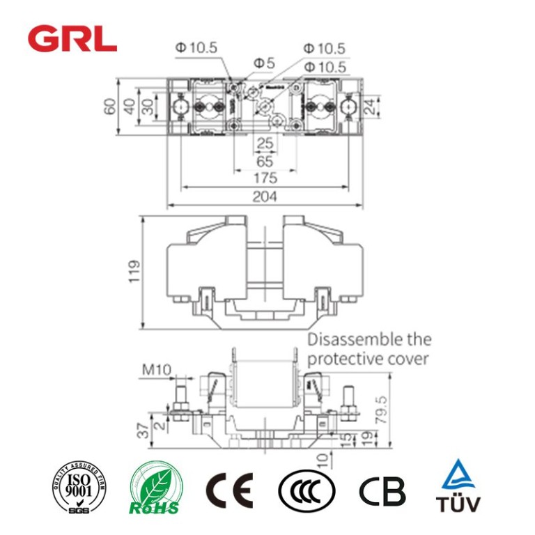 Série DNF1-1 porte-fusibles en ligne NH1 Lien de fusible