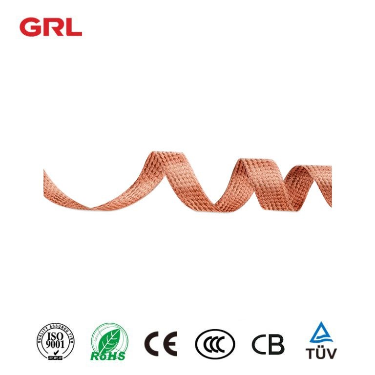 Barre de bus en cuivre tressée GRL 0,15 mm personnalisable barre de bus en cuivre tressée flexible
