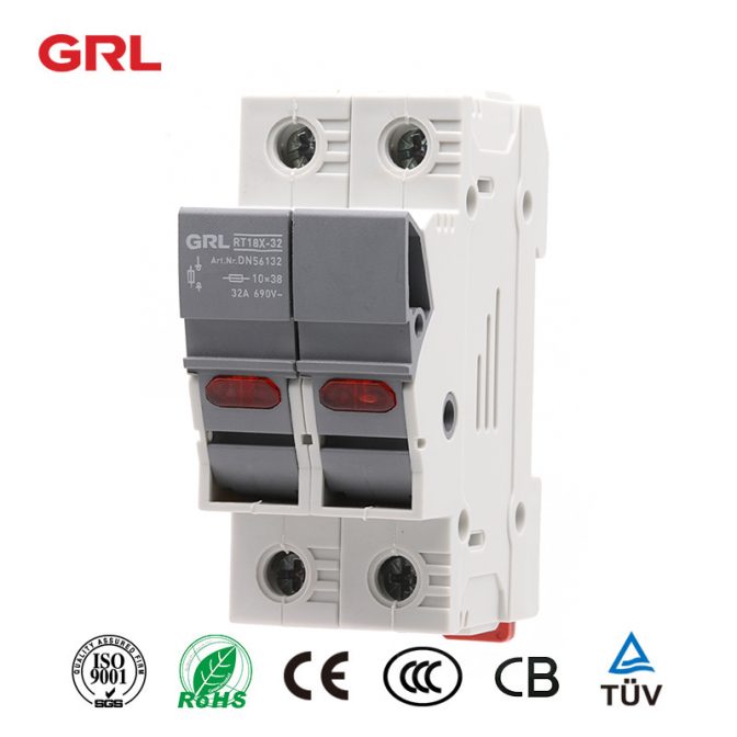 Fuse GRL avec support RT18-32-2P taille de fusible 10 * 38 Fuse Holder pour Amp