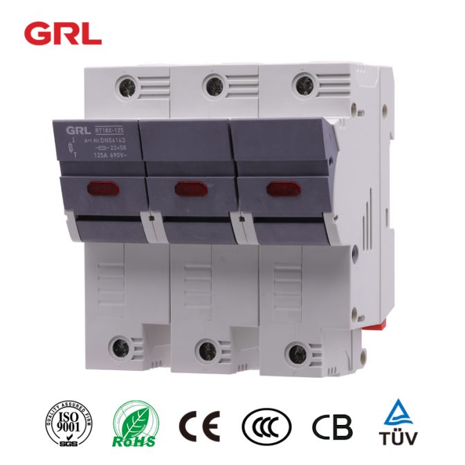 GRL porte-fusibles électriques RT18 – 125 – 3p taille de fusible 22 * 58