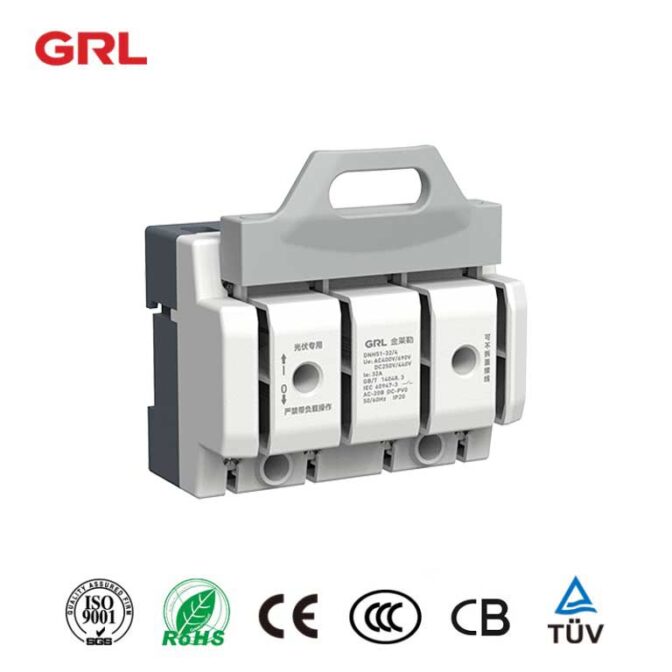 Commutateur de couteau DC DNH51 440v 690v Système PV 125A Commutateur de couteau PV Fabrication GRL